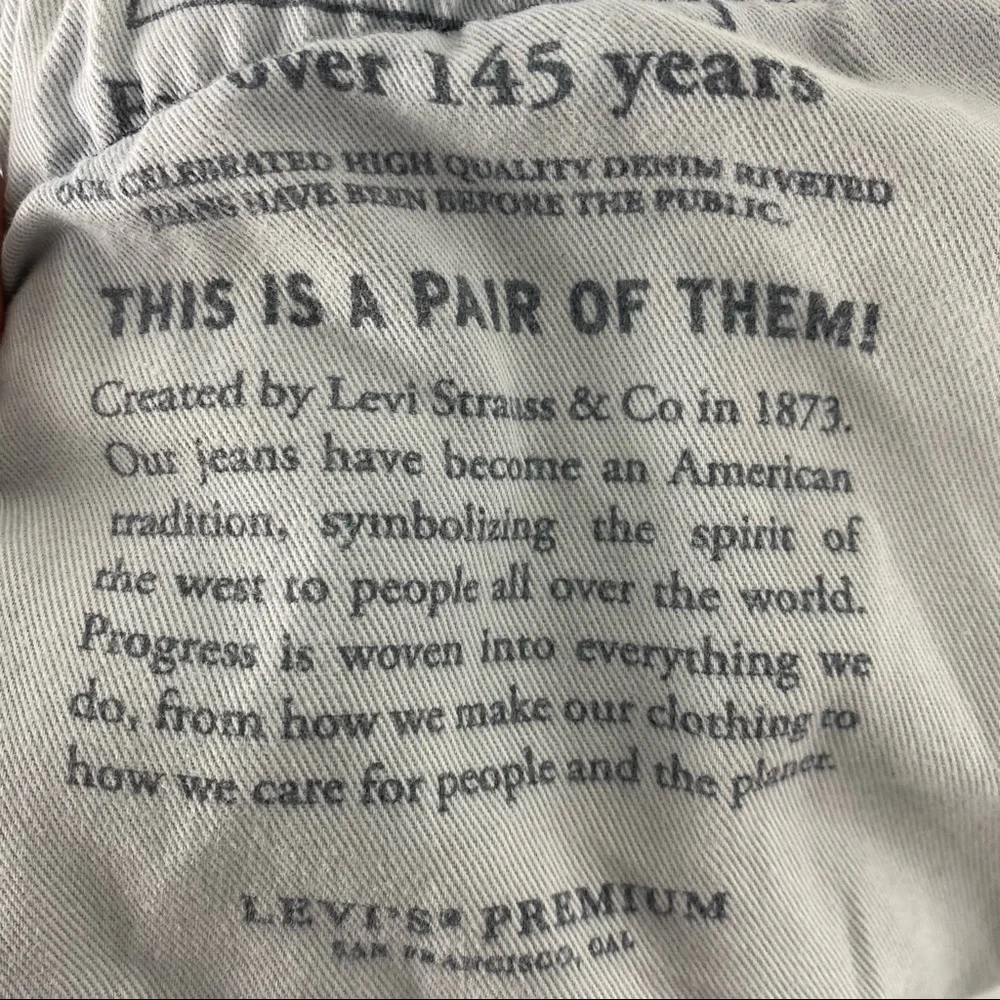 LEVI’S Premium Denim 511 Big E Mid Rise Jeans, Size 32 x 34